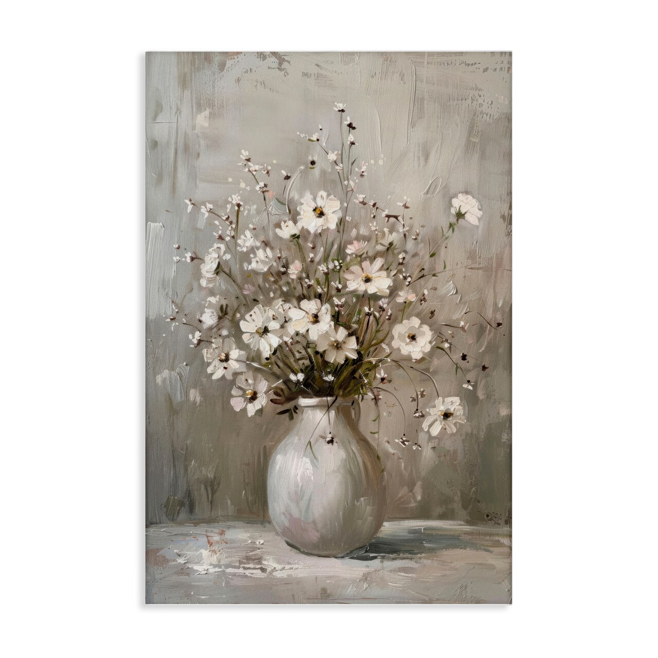 Stupell Industries Vintage Still Life Daisies Canvas Wall Art Design by LSR Design Studio